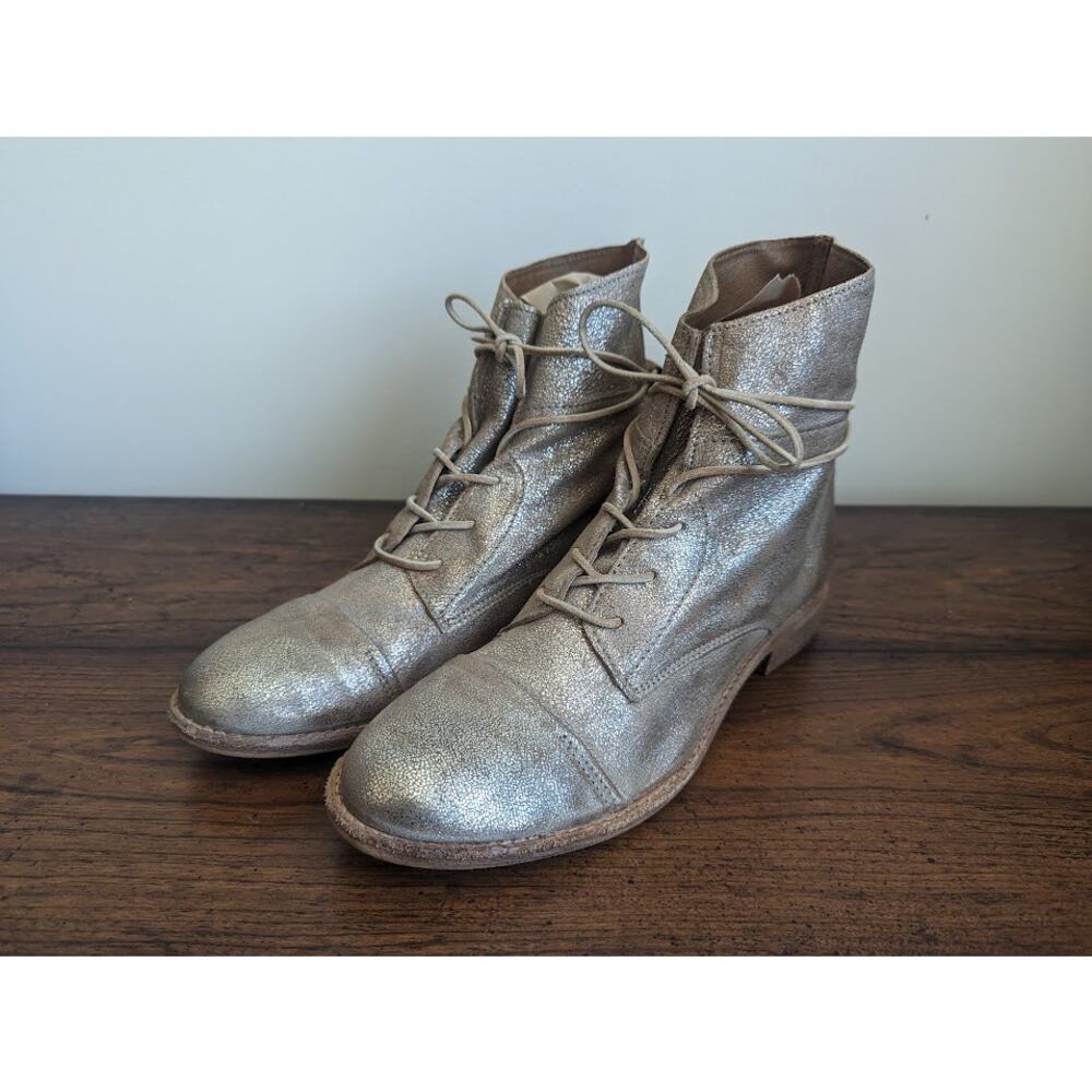 Miz Mooz Gold Ankle Boots